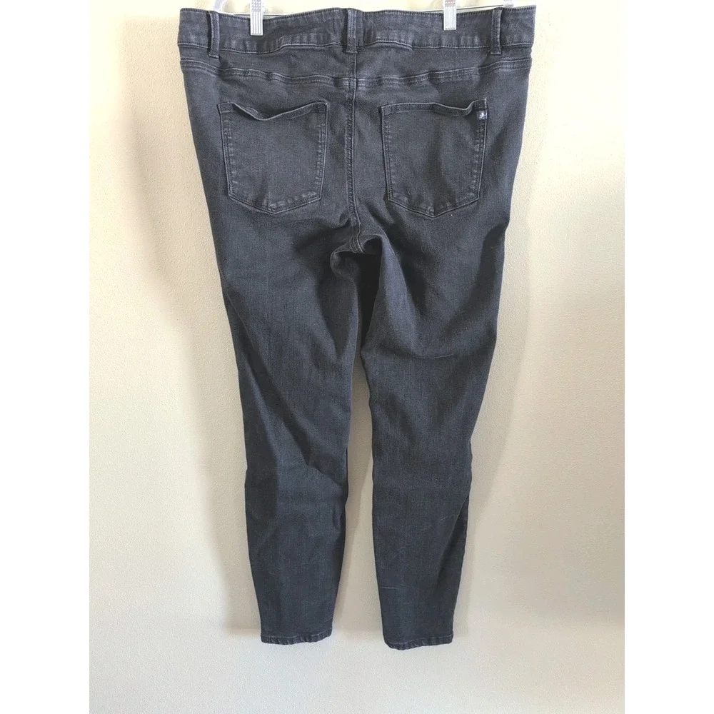 18W Maurices M Jeans Mid Rise Womens  Black Jean Skinny High Rise Stretch 29 Lng - Picture 3 of 9